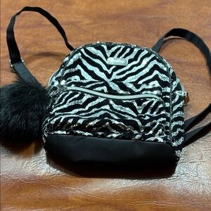 Black and Silver Sequin Justice Backpack